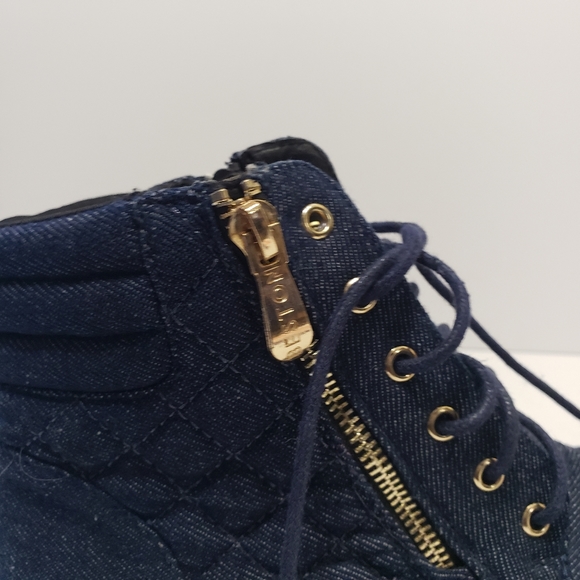 Beston Blue Denim Jeans Booties - Picture 5 of 11